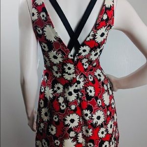 Zara Red/Black Floral Dress